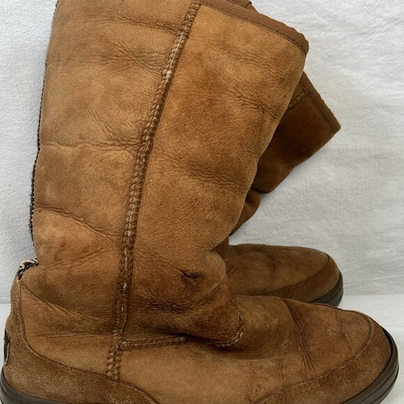 UGG Classic Tall Embroidered Chestnut Boots SZ 9(?)  Boho Festival Hippie Y2K - Picture 11 of 11
